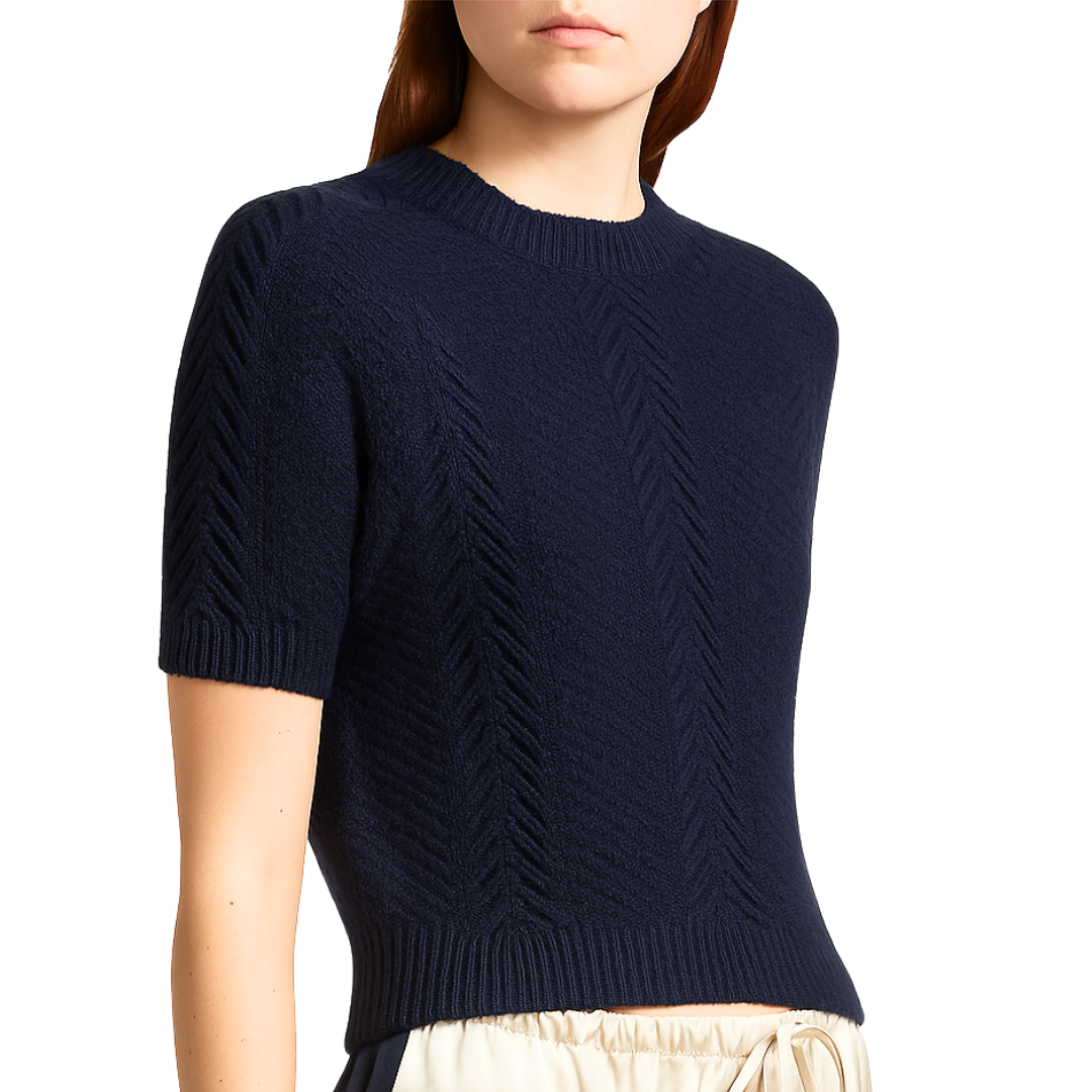 Rebecca S/S Cable Knit in Navy
