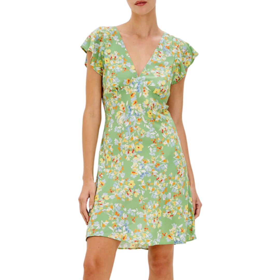 Gigi Dress in Green Meadow