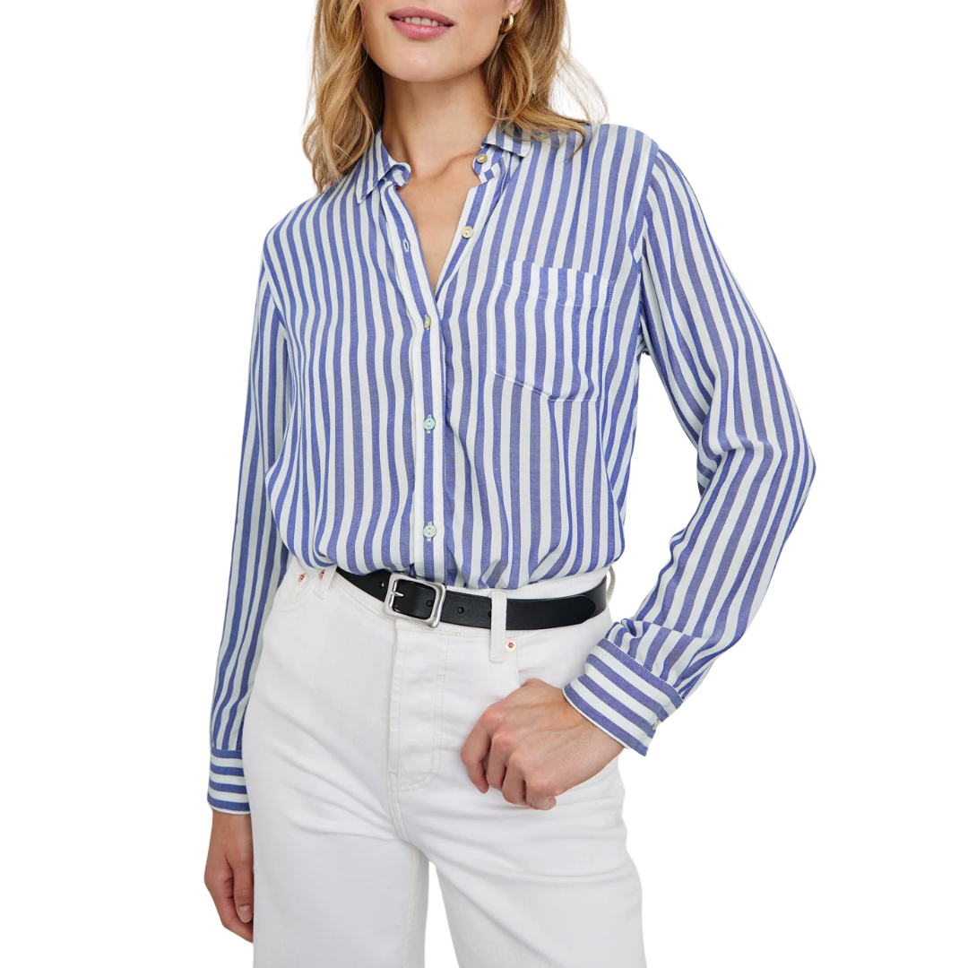 Wren Shirt in Blue White