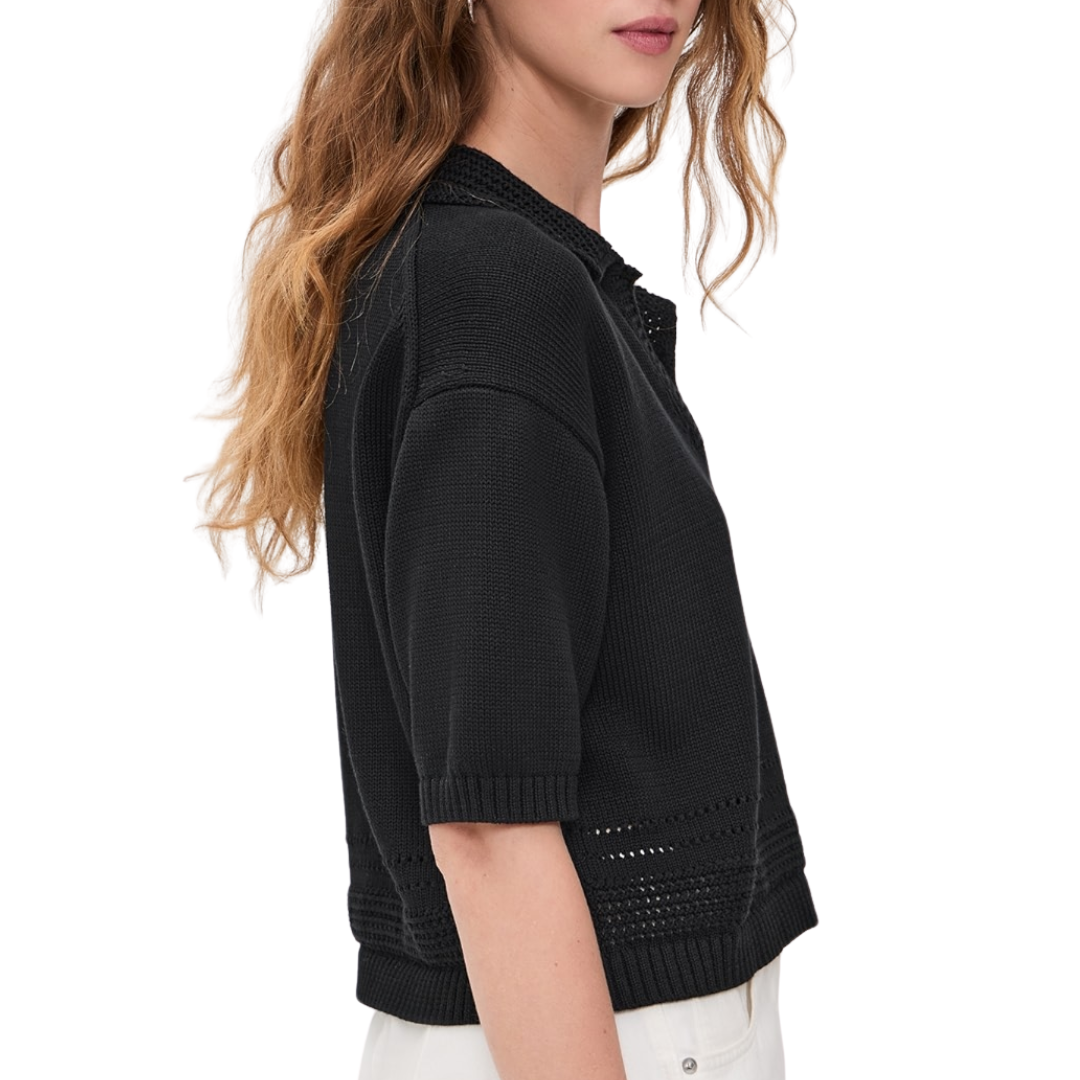 Winslow Polo Top in Black