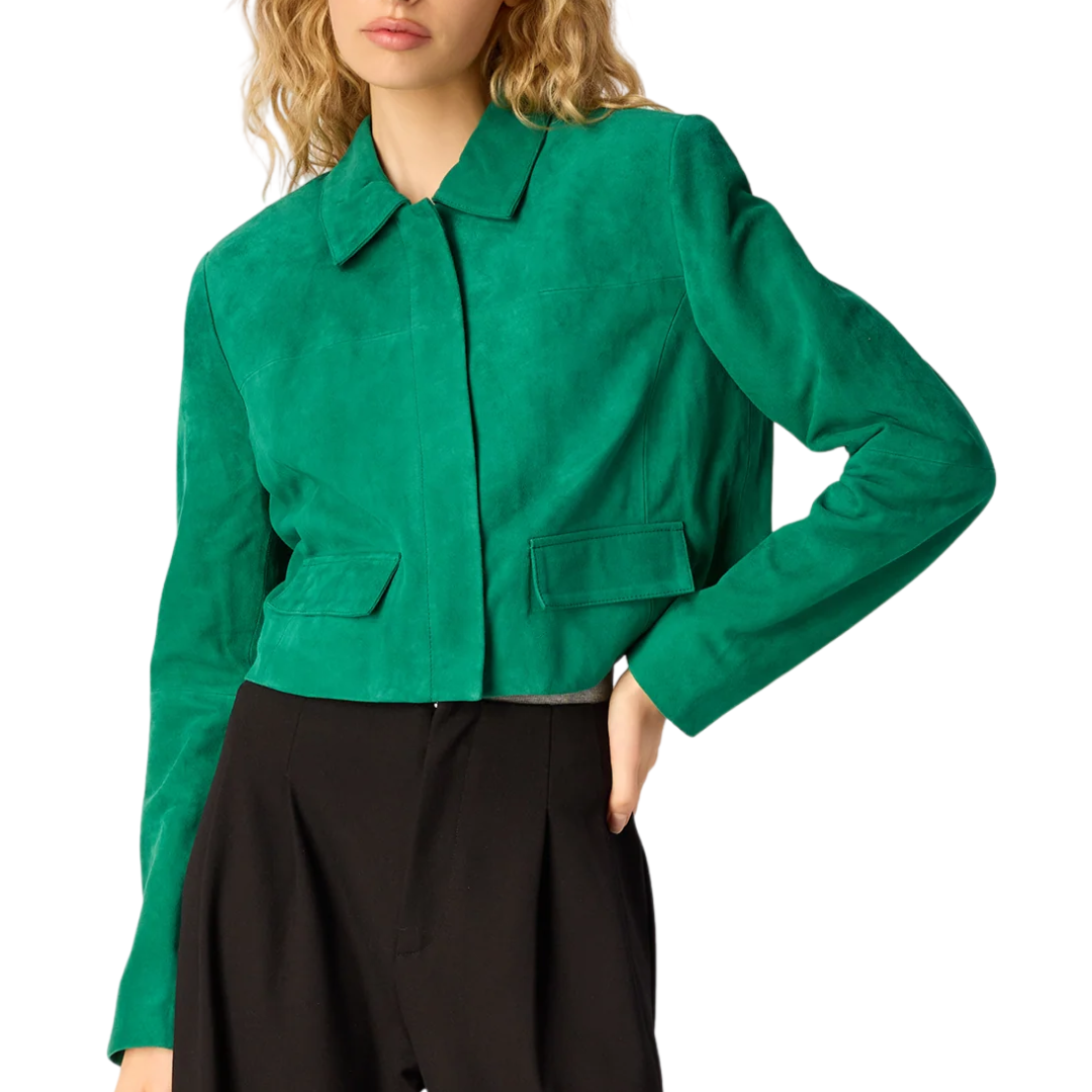 Sullivan Suede Jacket in Verdant