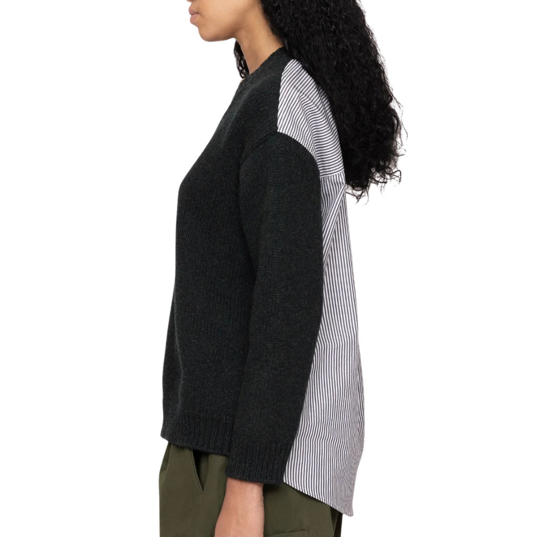 Mallory V-Neck Sweater in Forest