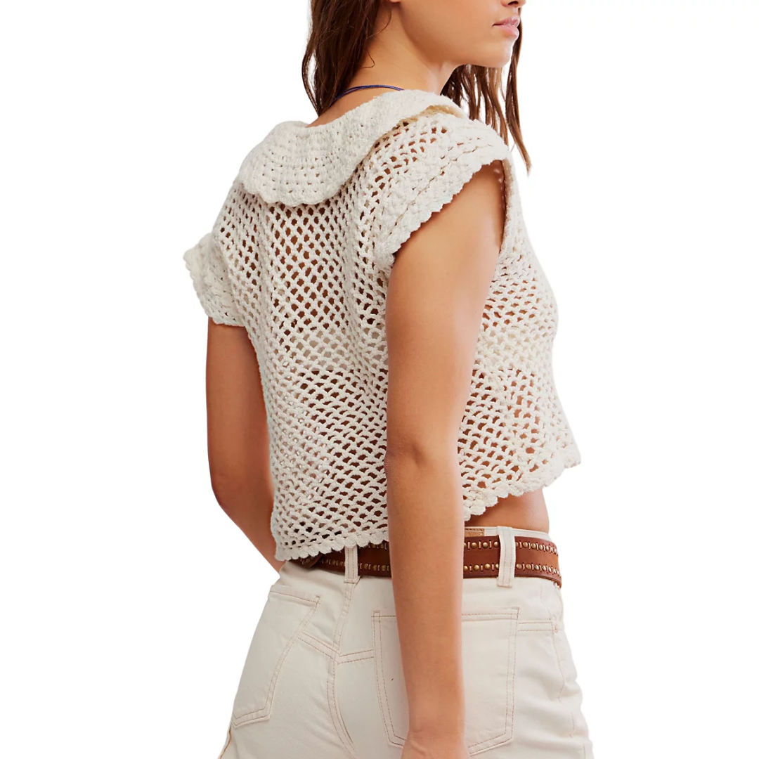 Lilly Crochet Top in Coconut