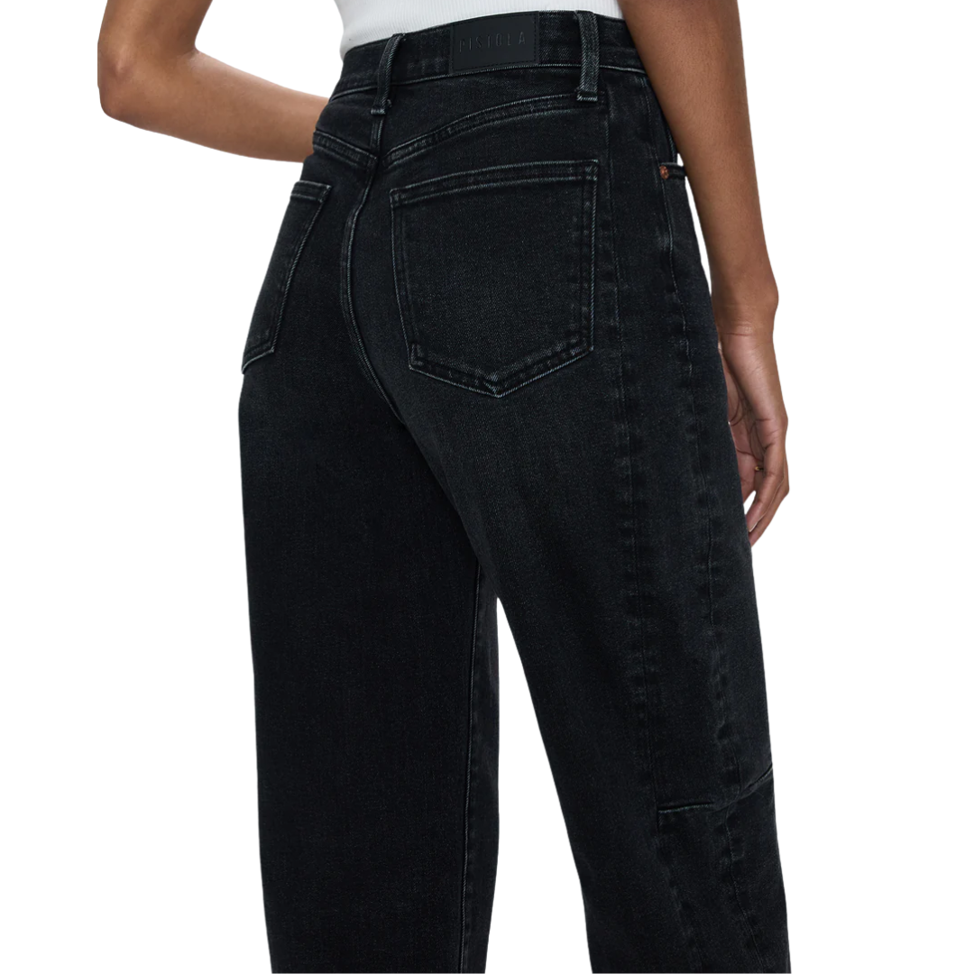 Eli High Rise Barrel Jean in Dark Midnight