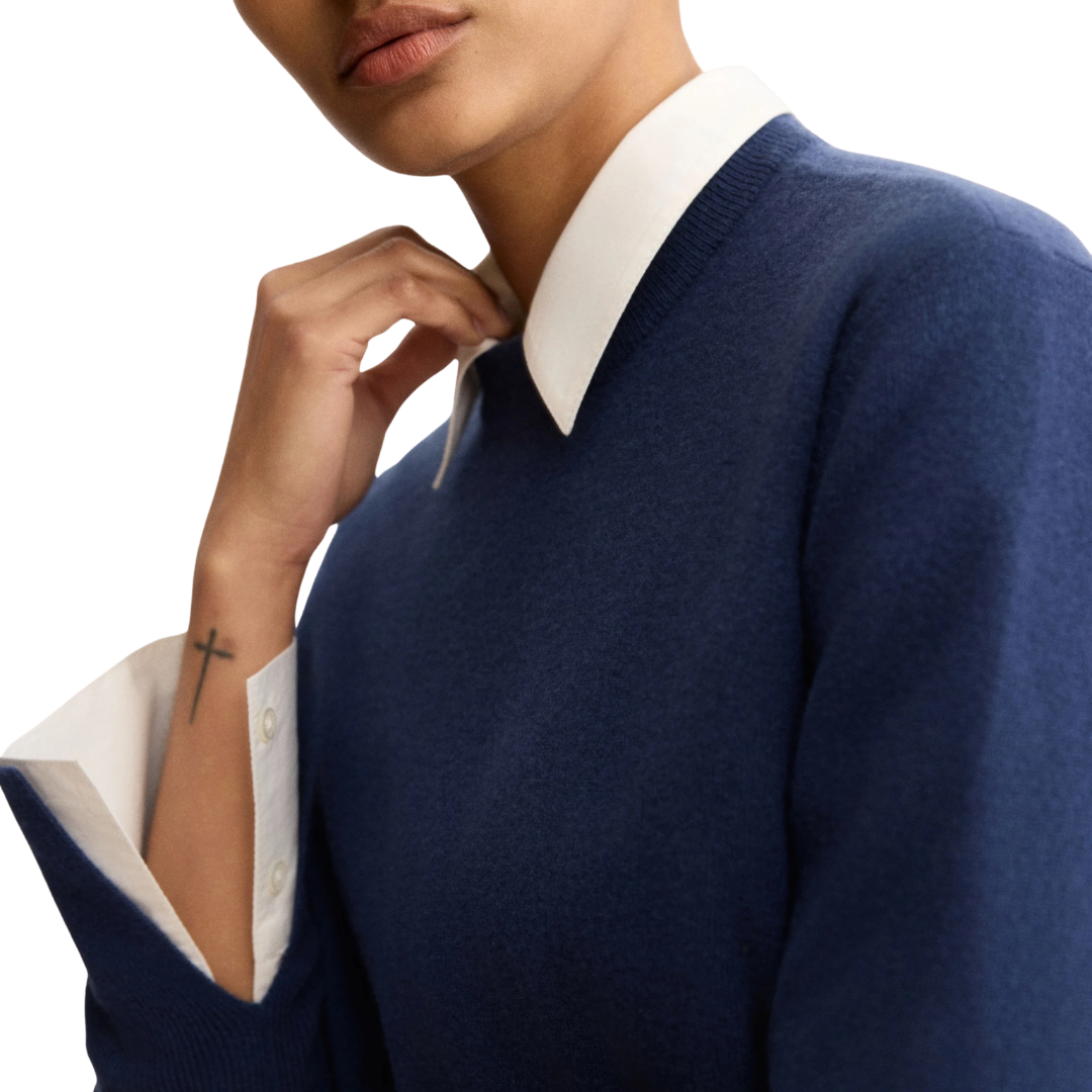 Warren Classic Crew Neck in Navy
