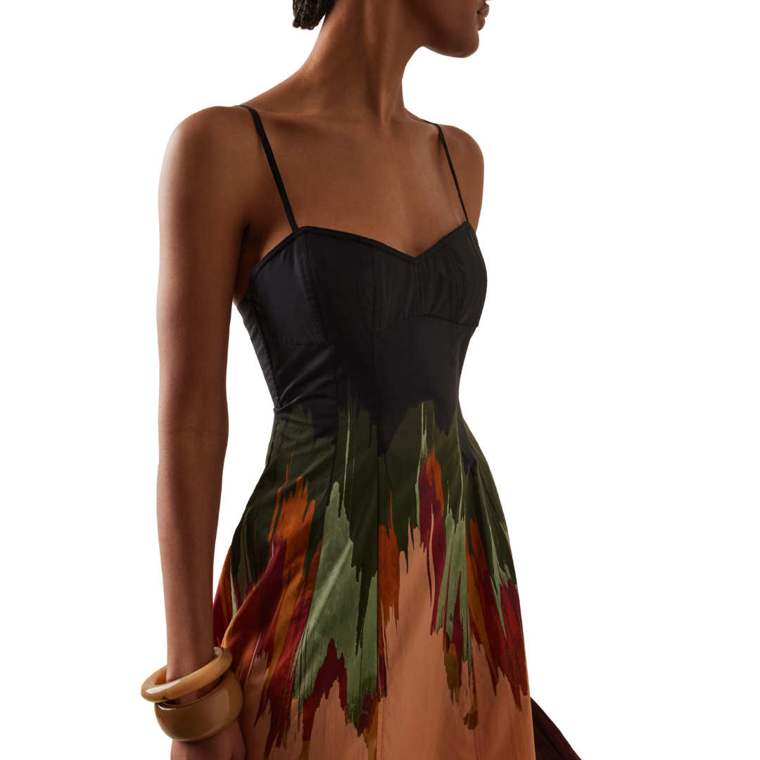 Fiora Cami Cotton Dress in Agate