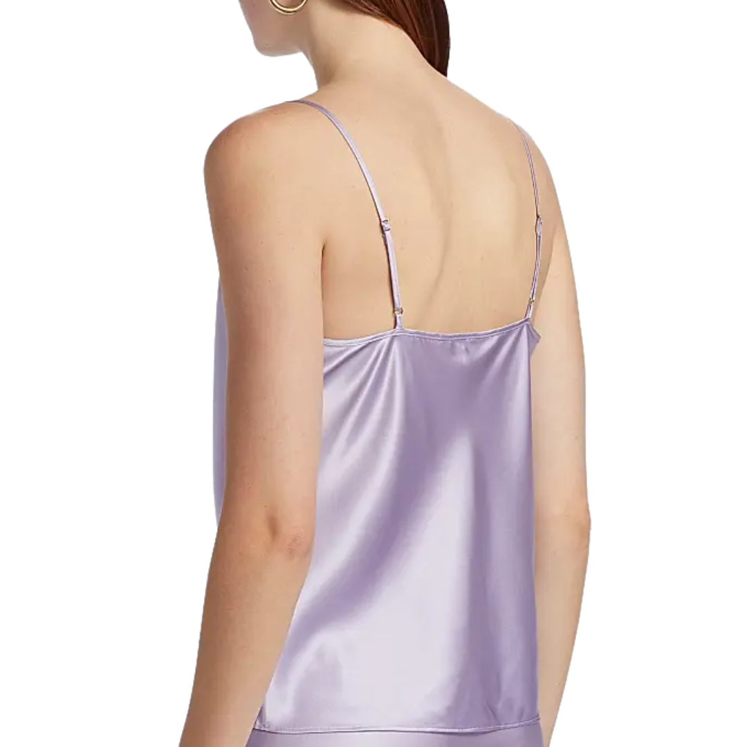 Sola Stretch-Silk Tank Top in Soft Lilac
