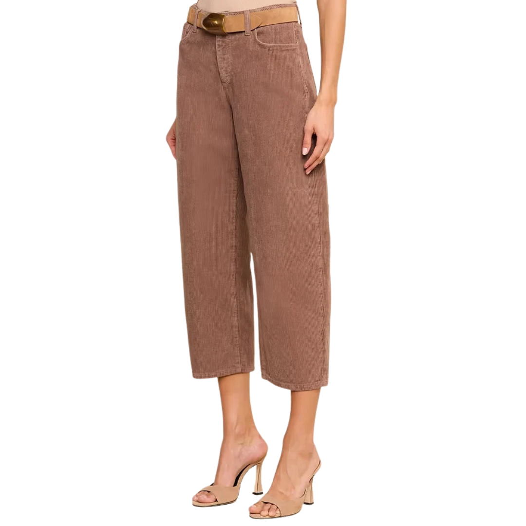 Mallis Corduroy Bow-Leg Pant in Cardamom