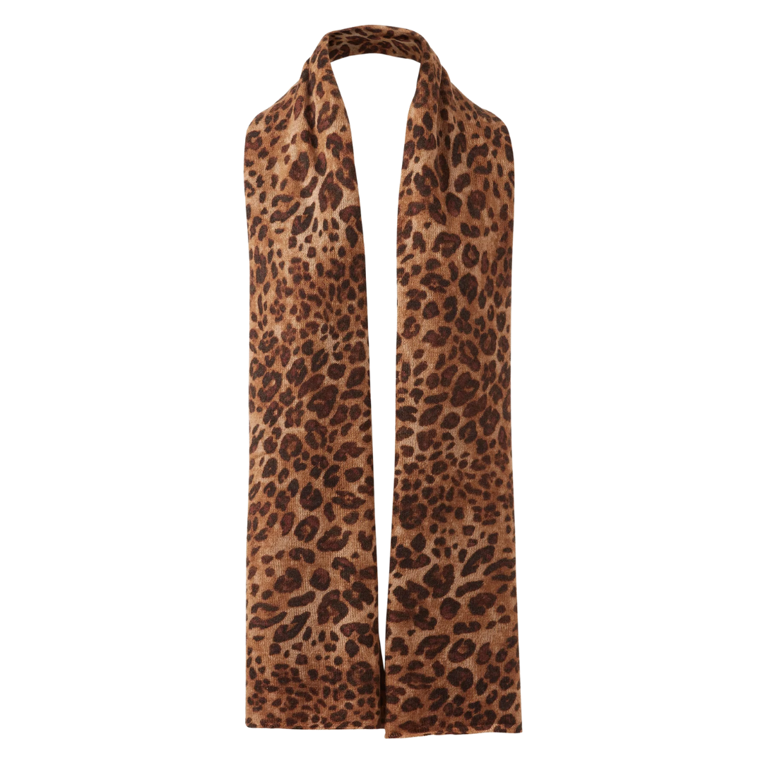 Leopard Wrap in Camel
