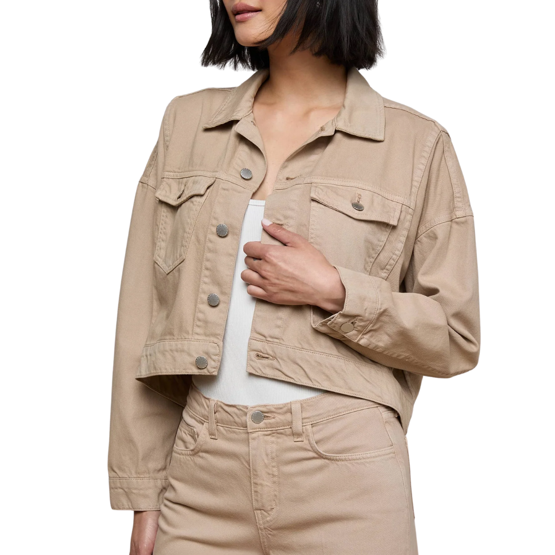 Vianney Denim Jacket in Pale Khaki