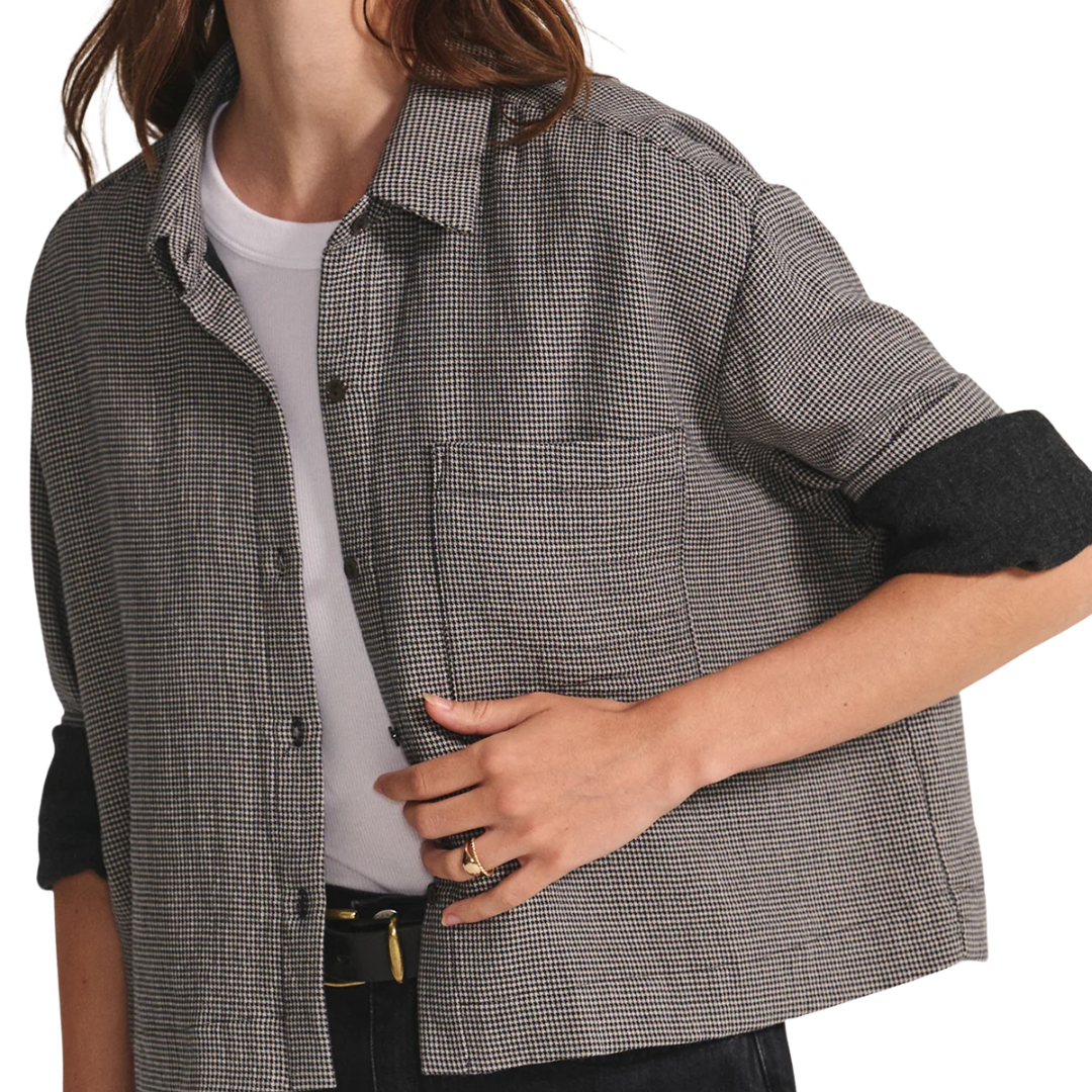 Adeline Button Down in Houndstooth