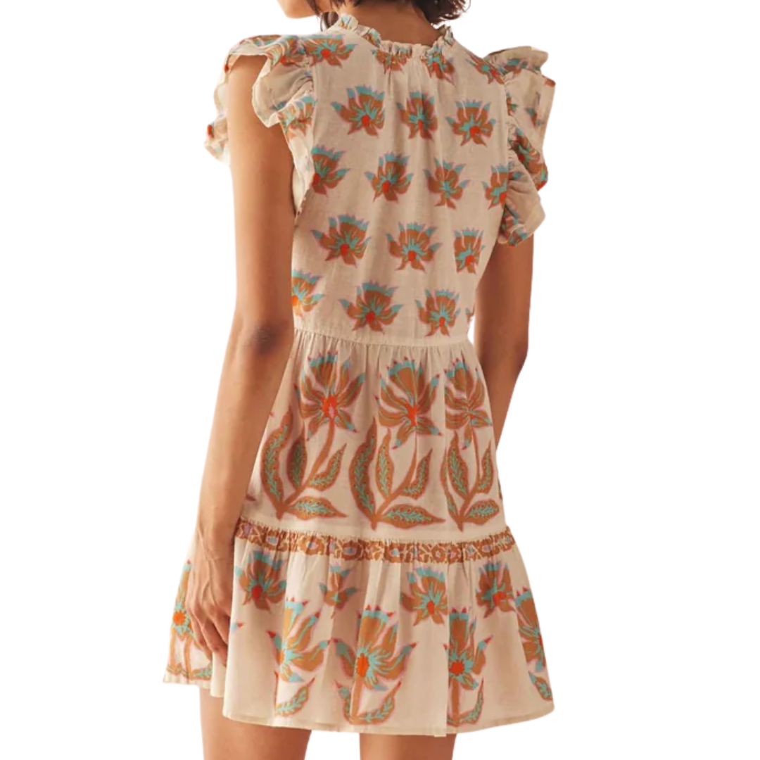 Wilora Mini Dress in Adya Guava