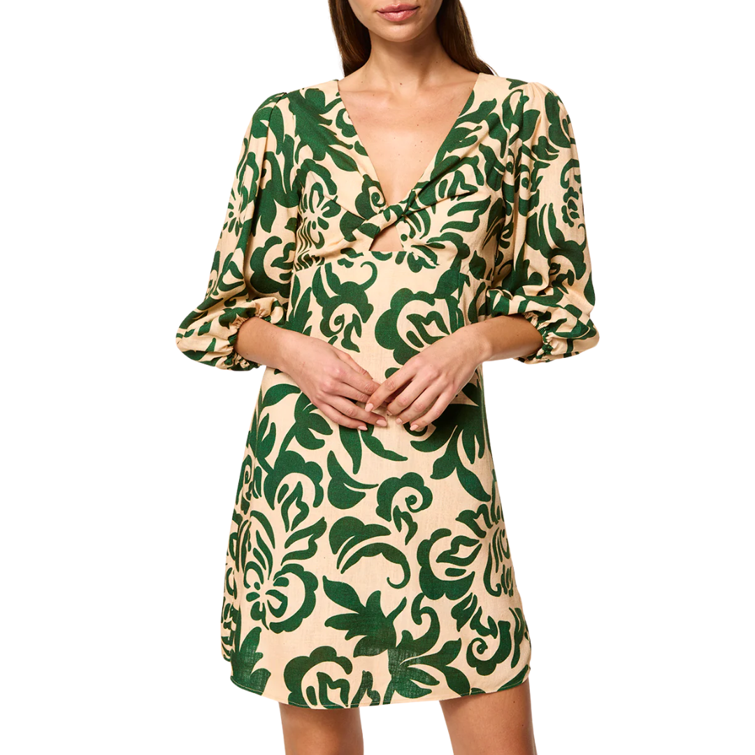 Willa Dress in Tonal Cactus