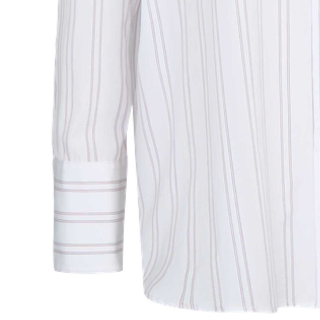 Big Joe Shirt in White/Wine