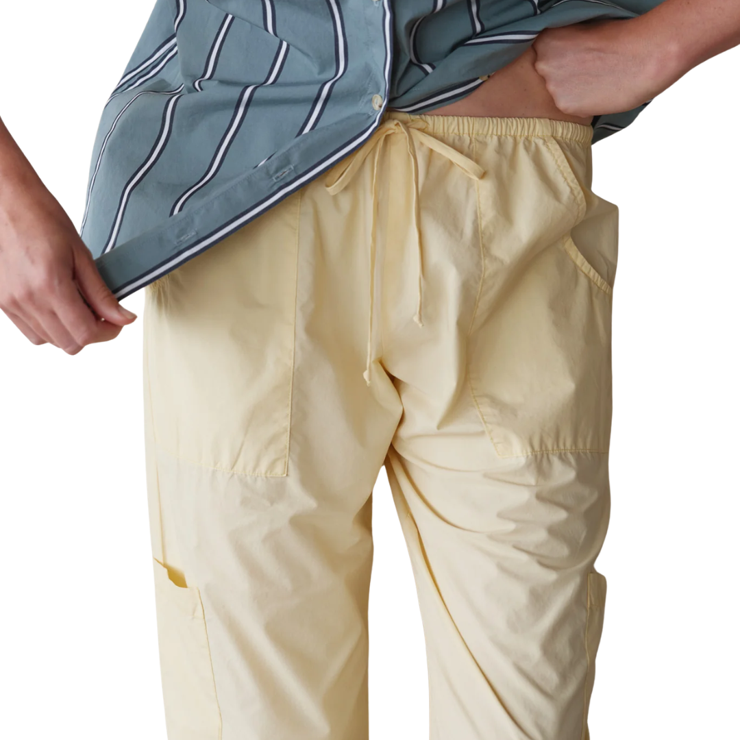 The Pop Drawstring Cargo Pant in Butter
