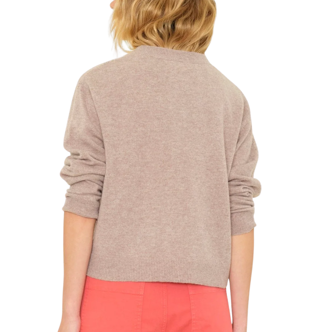 Lillian Cardigan in Heather Brown