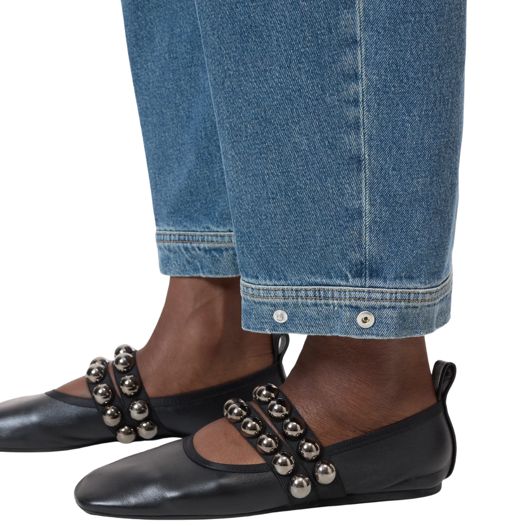 Rhannon Barrel Jeans in Mid Blue