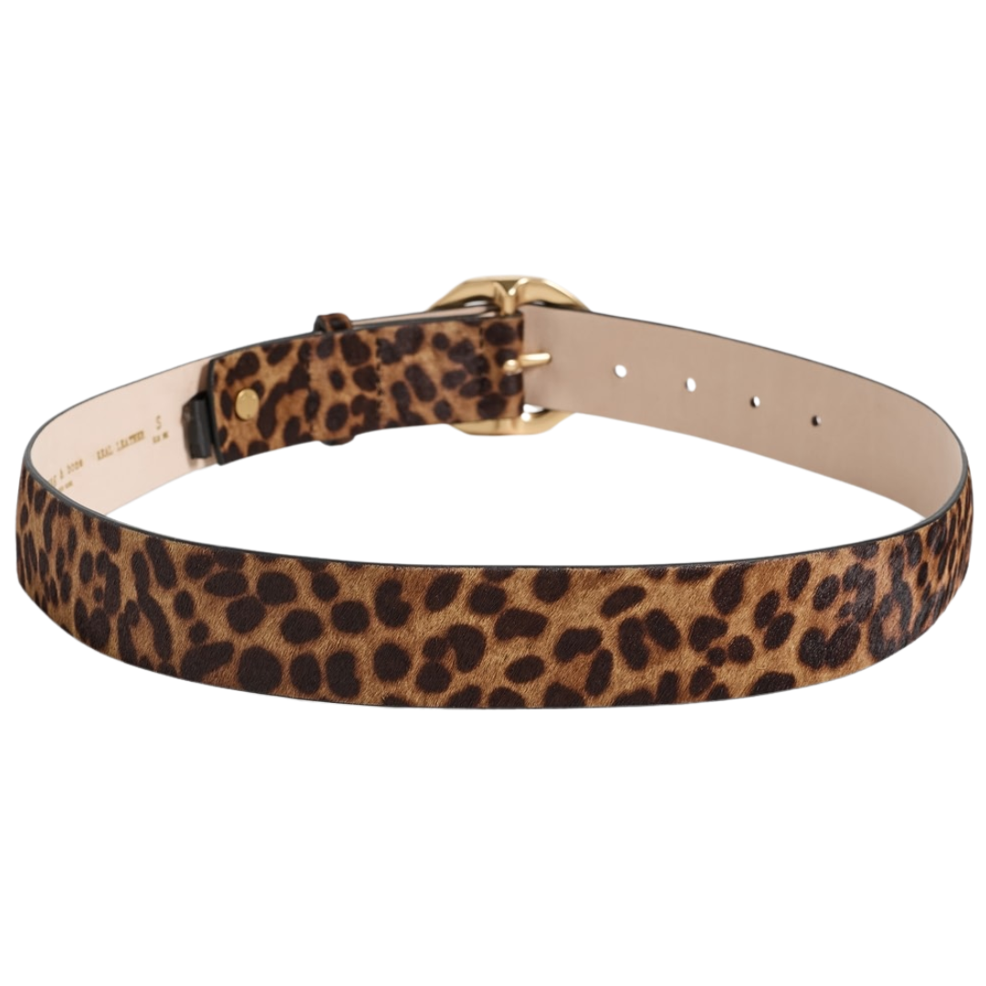 Audrey Belt in Leopard Hair Calf