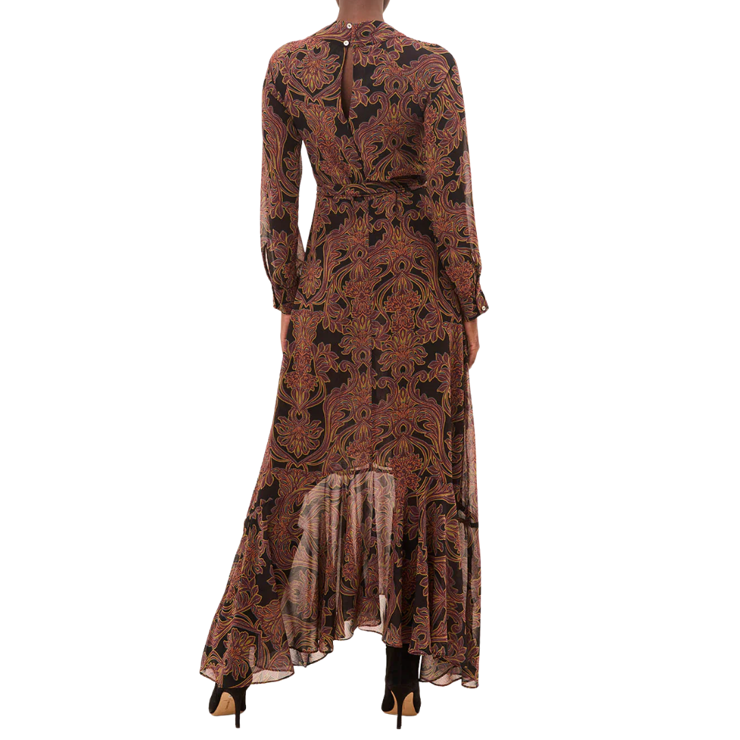 Jill Dress in Studded Flora Chiffon