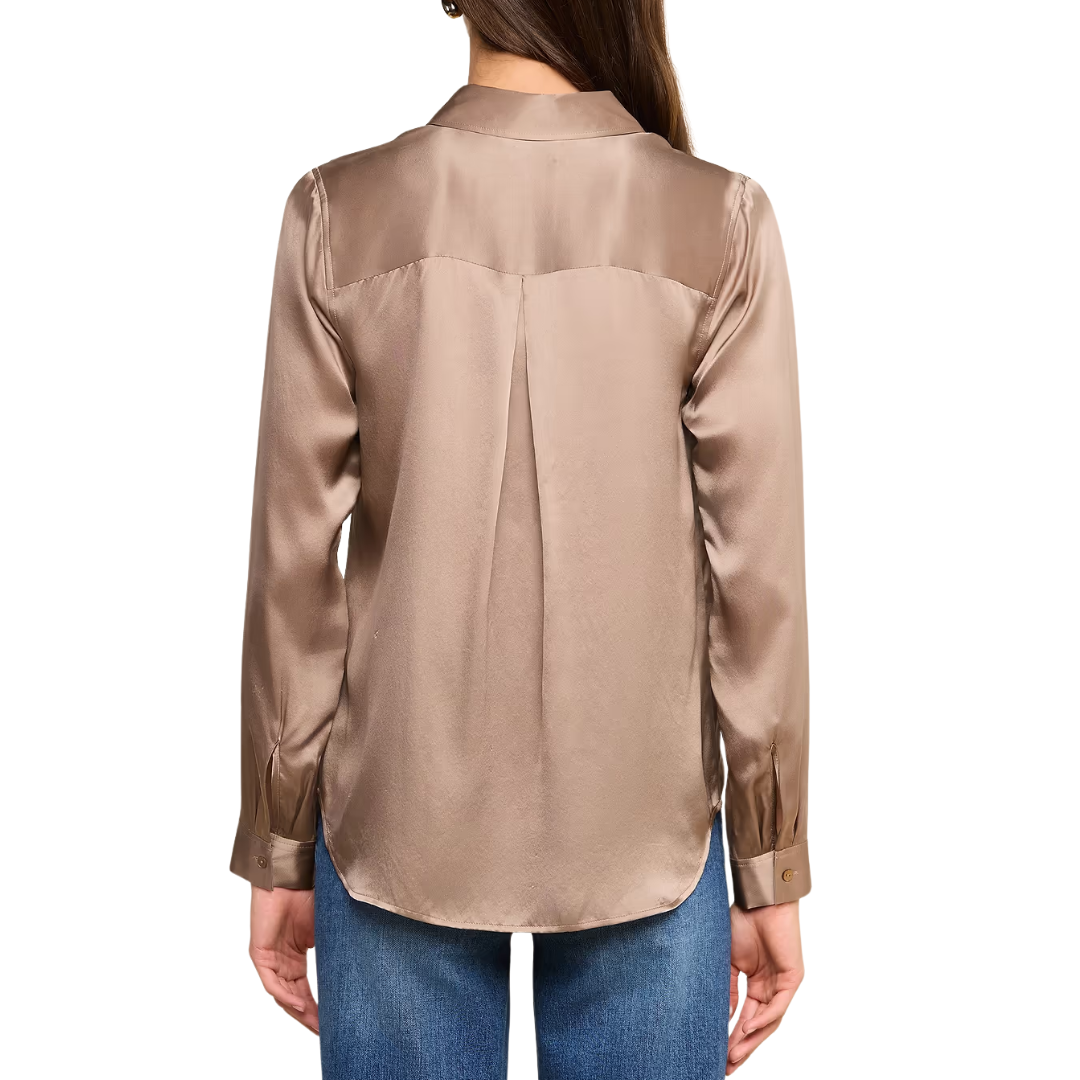 Tyler Silk Blouse in Light Cardamom