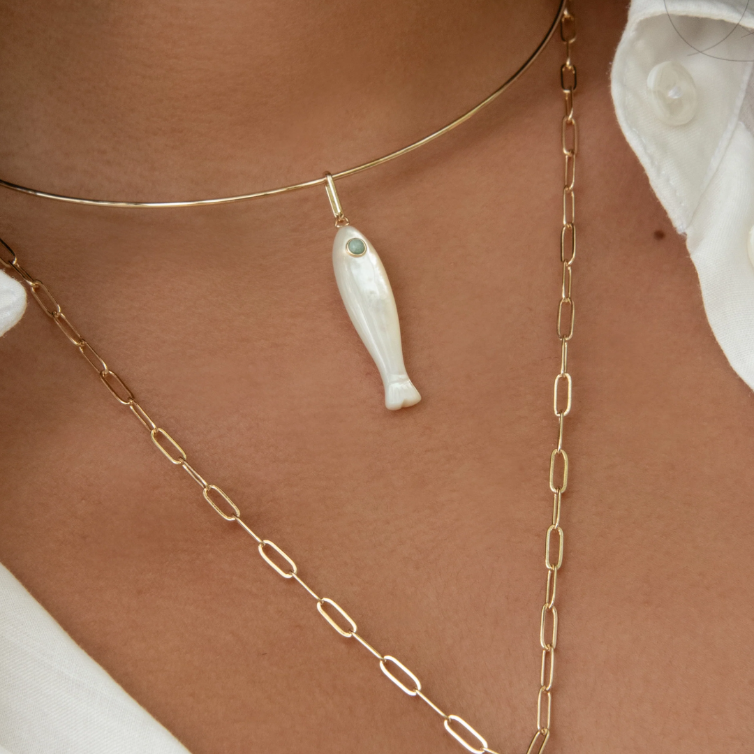Fortuna Fish in Mother Of Pearl