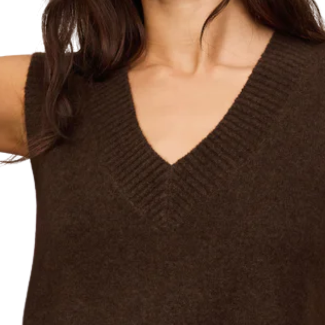Class Act Sweater Vest in Dark Chocolate
