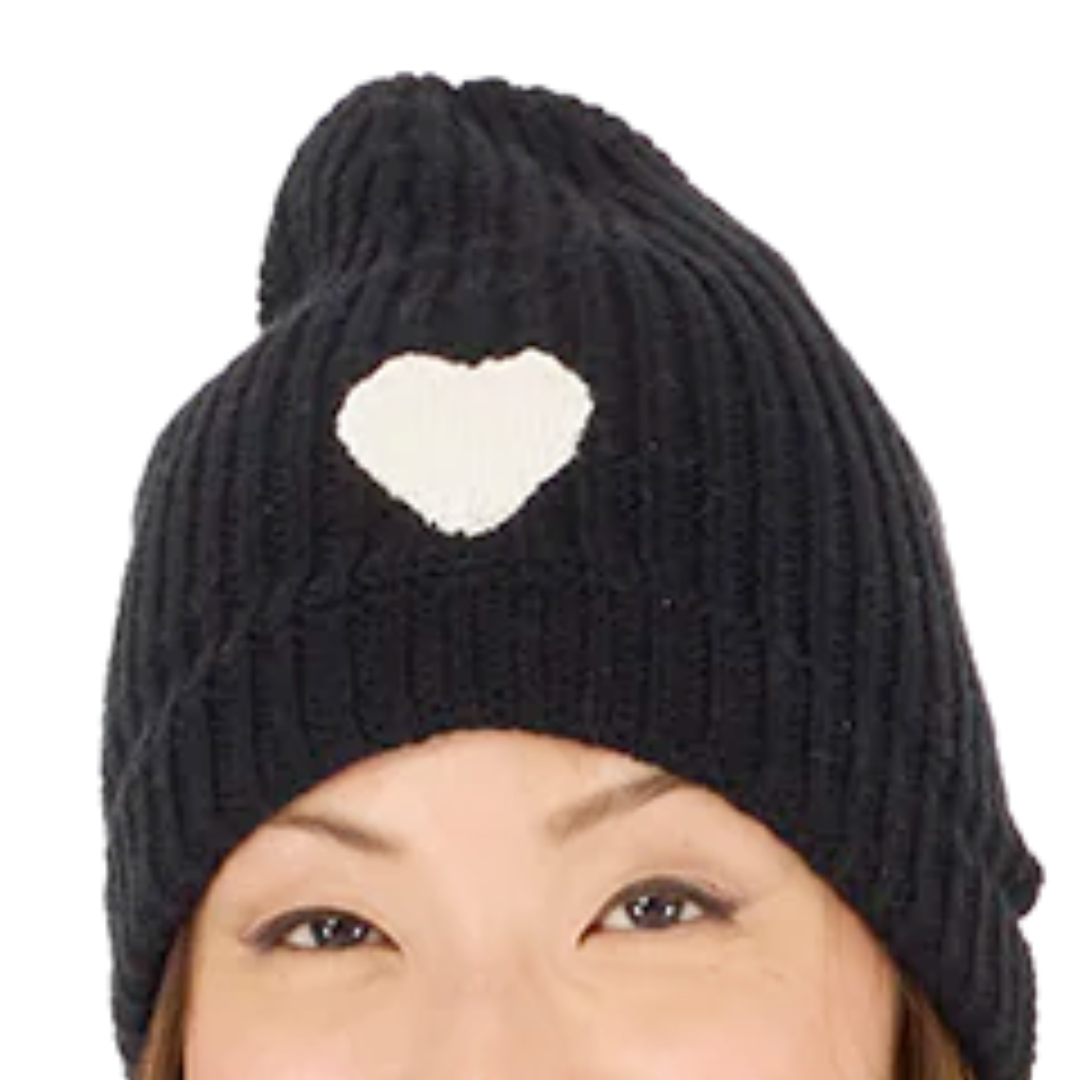 Love Beanie in Black