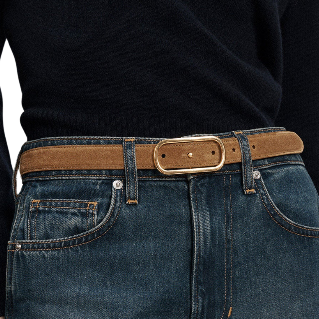 Loop Suede Belt in Acorn