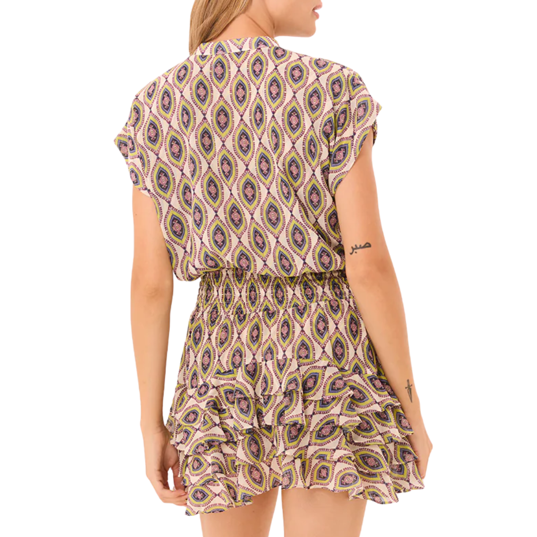 Evie Dress in Mosaic Eye Chiffon