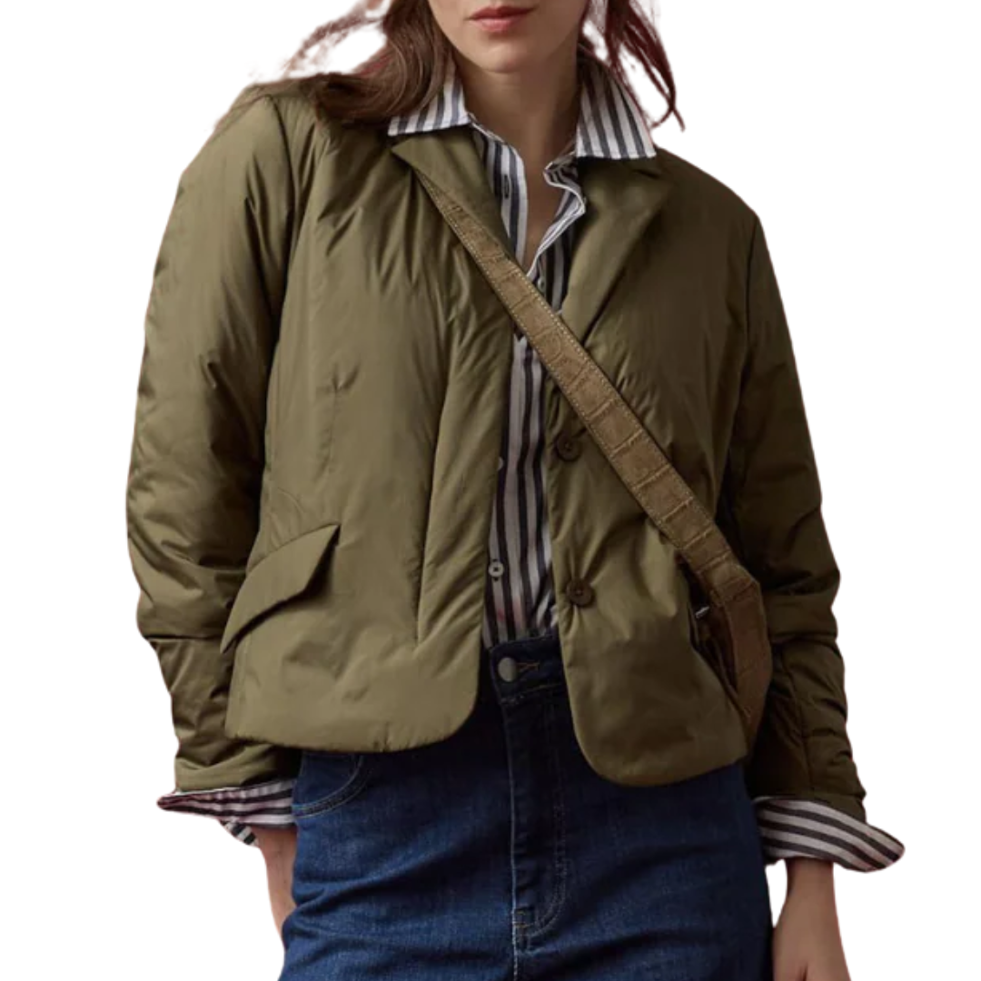Padded Blazer in Evergreen