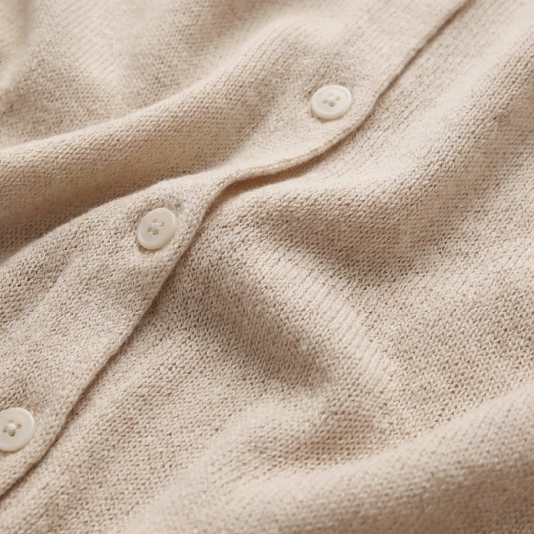 Syd Linen Knit Tank Vest in Sandstone