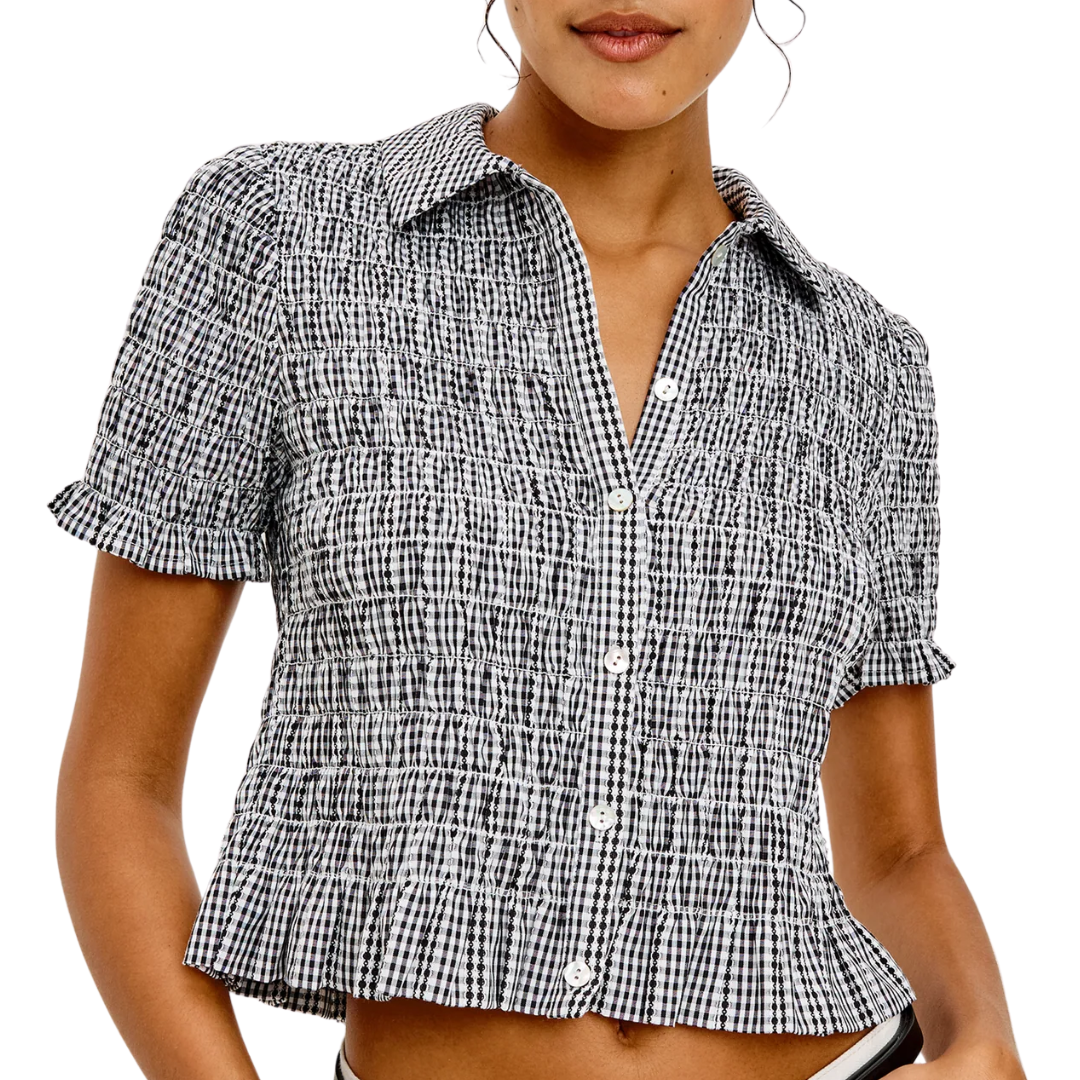 Alton Shirt in Black Gingham