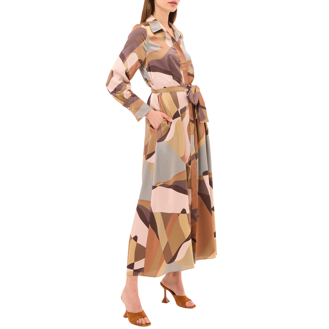 Herminia Dress in Desert Abstract