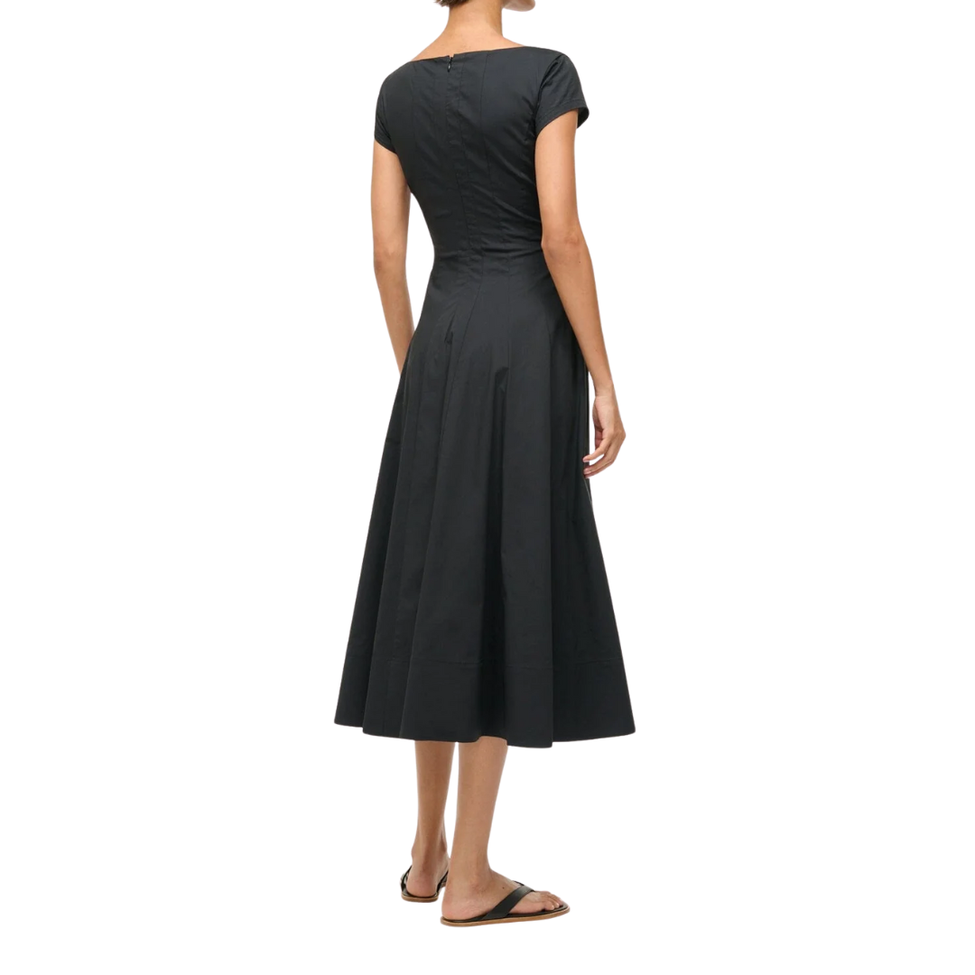 Short Sleeve Wells Dress in Black