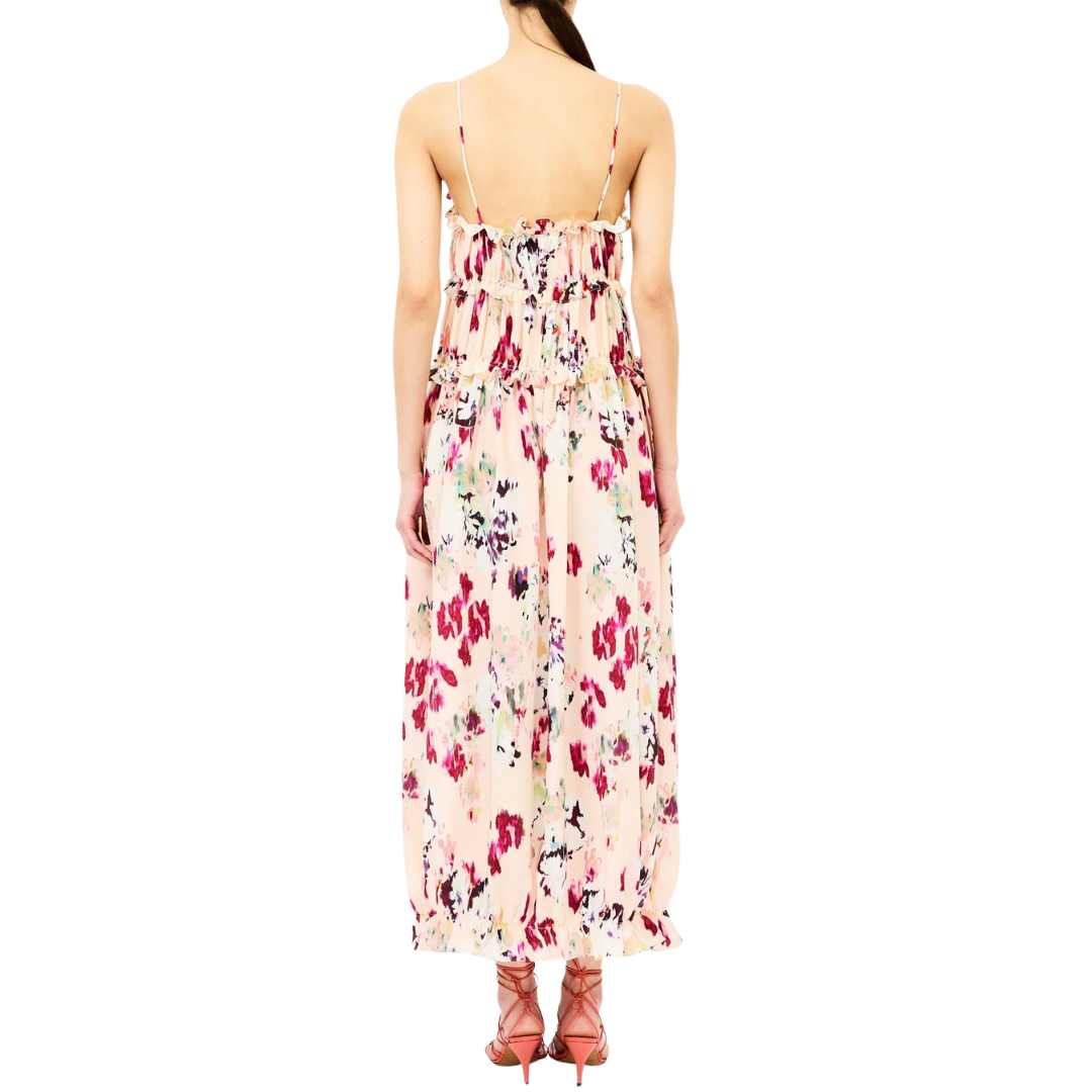 Clove Cami Silk Dress in Summer Garden