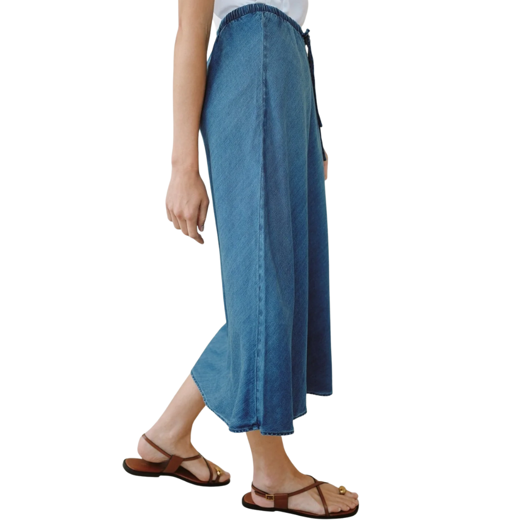 Bias Skirt in Moonlit Wash