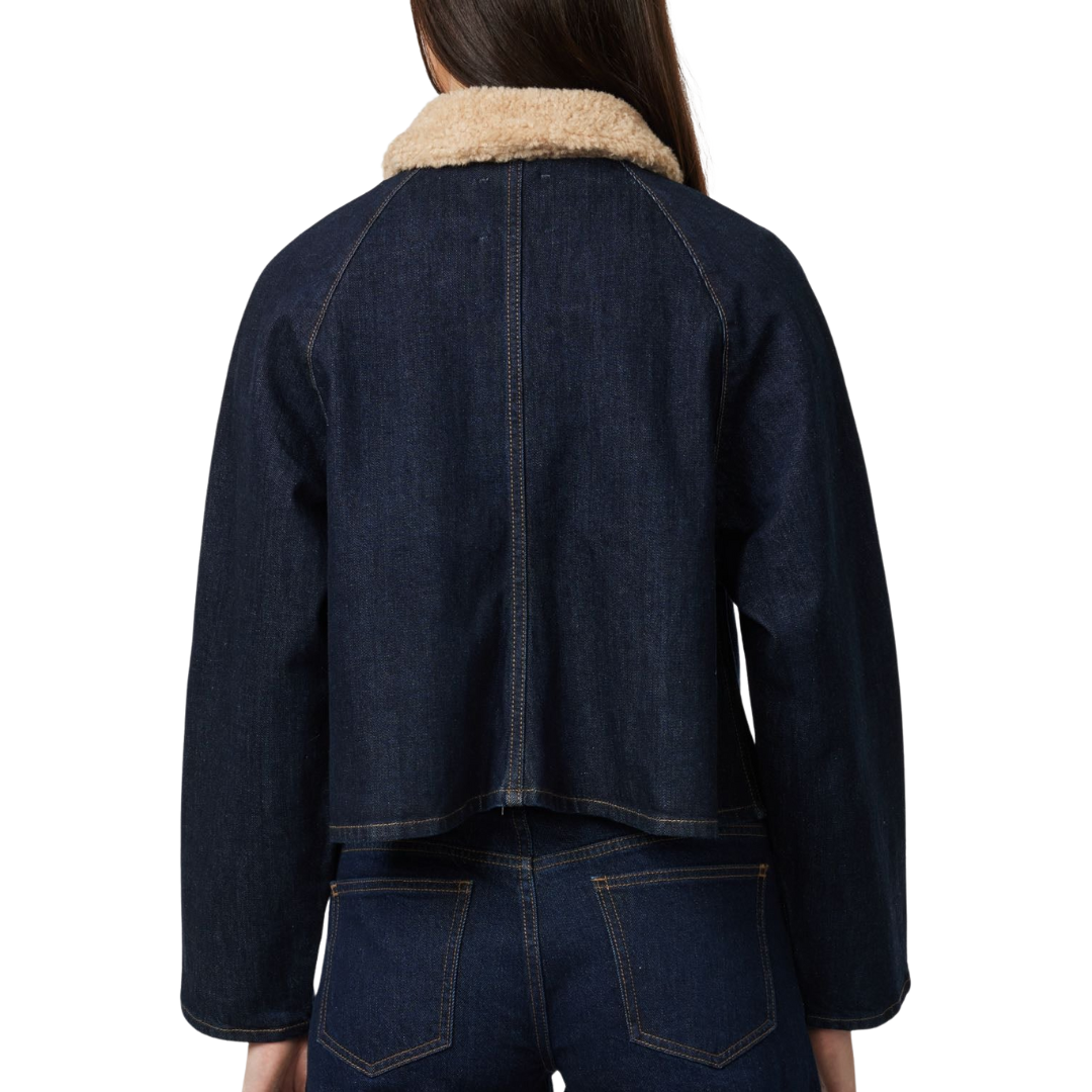 Cropped Barn Jacket in Rinse
