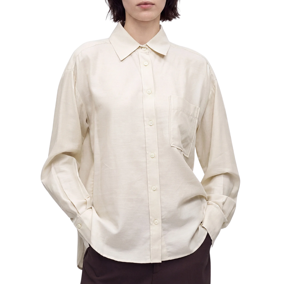 Oversized Shirt in Almond Cream