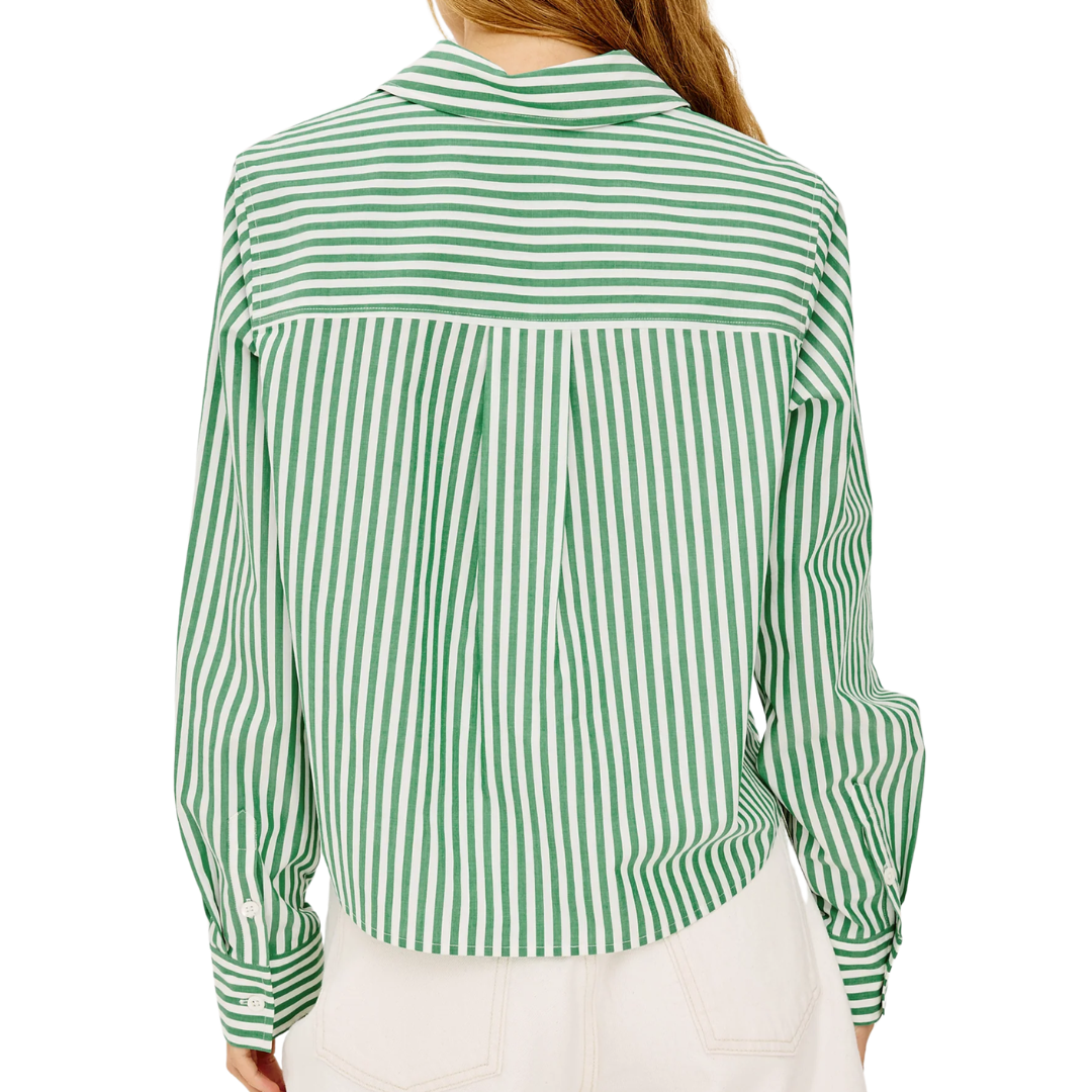 Ramy Shirt in Emerald Stripe