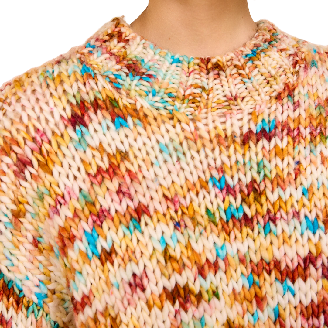 Maude Multicolor Knit Pullover in Opal