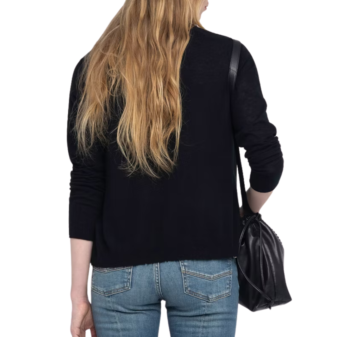 Manylla Cashmere Cardigan in Black