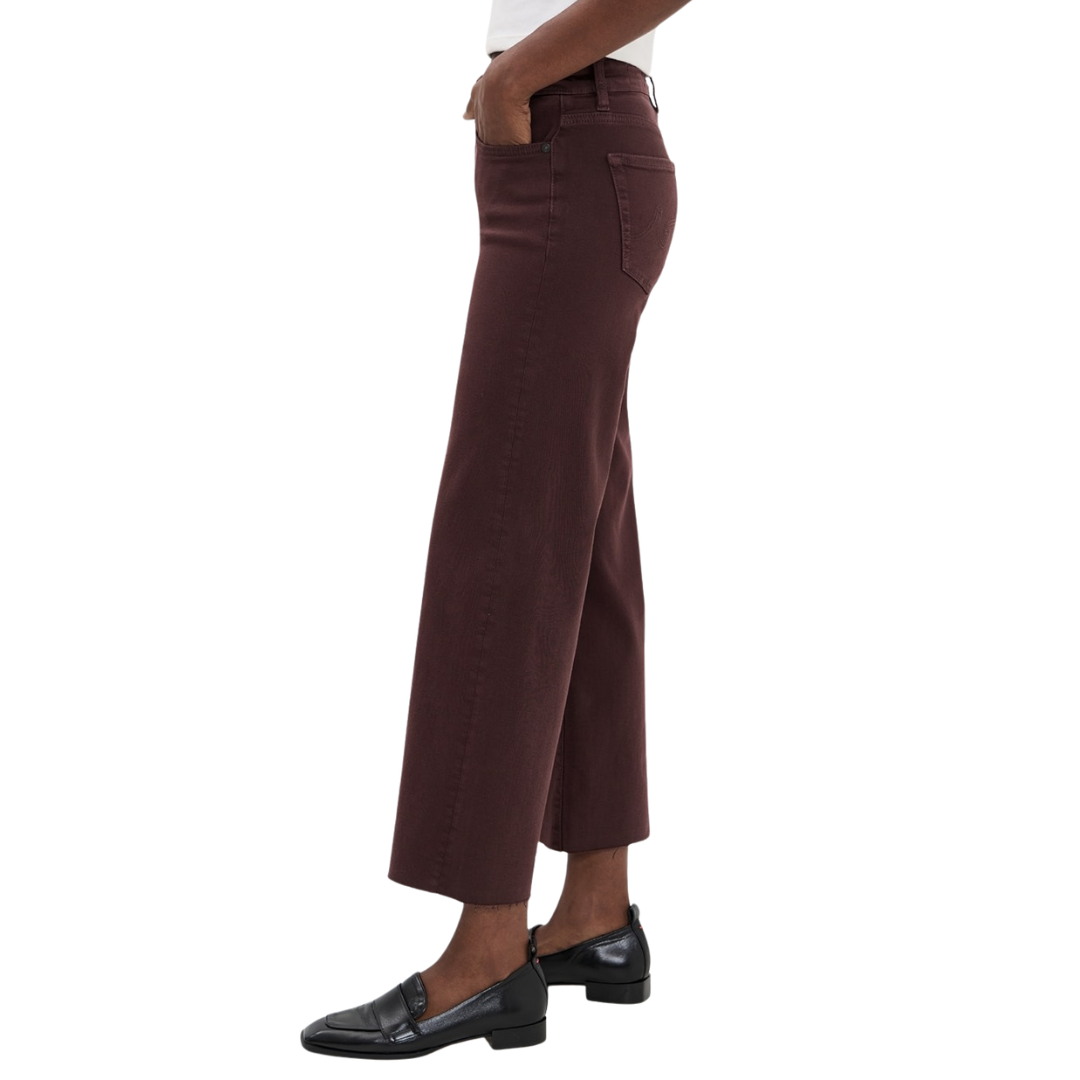 Saige Wide Leg Crop in Coffee Bean