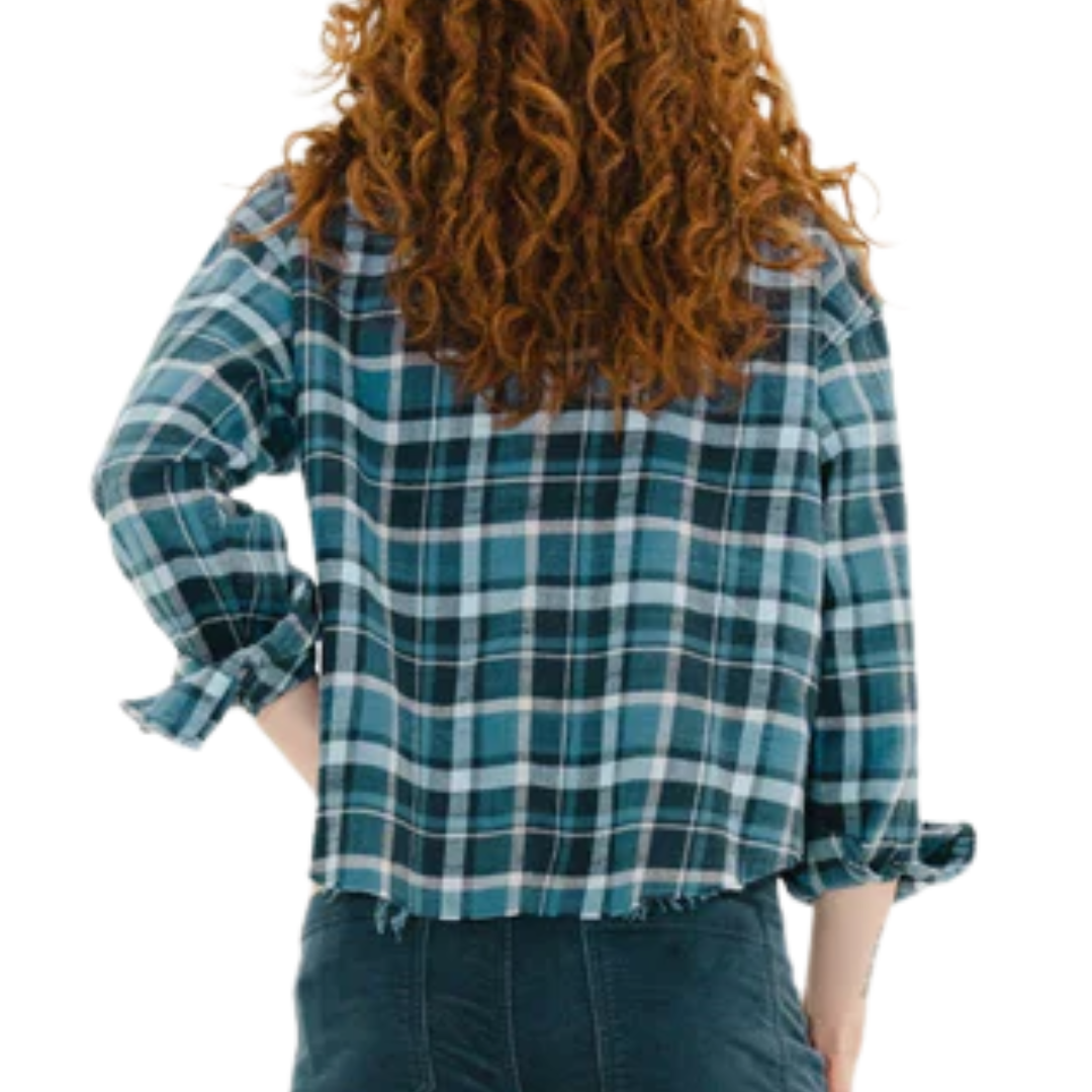 Crosby Flannel in Slate Plaid