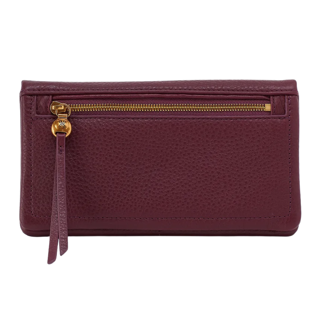 Lumen Continental Wallet in Mulberry Glaze