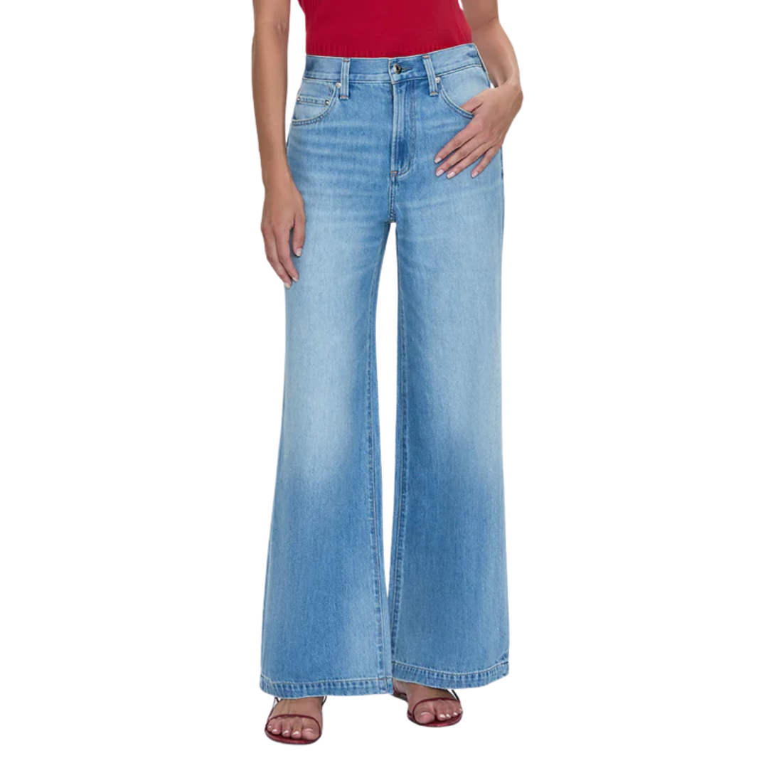Jadyn Low Slung Palazzo Jean in Major