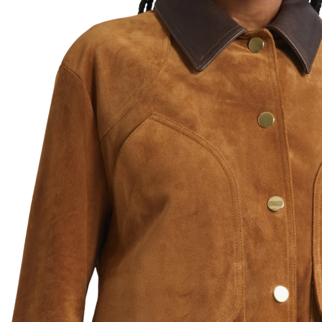 Walters Cropped Barn Jacket in Whisky