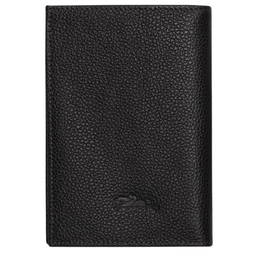 Le Foulonné Passport Cover in Black