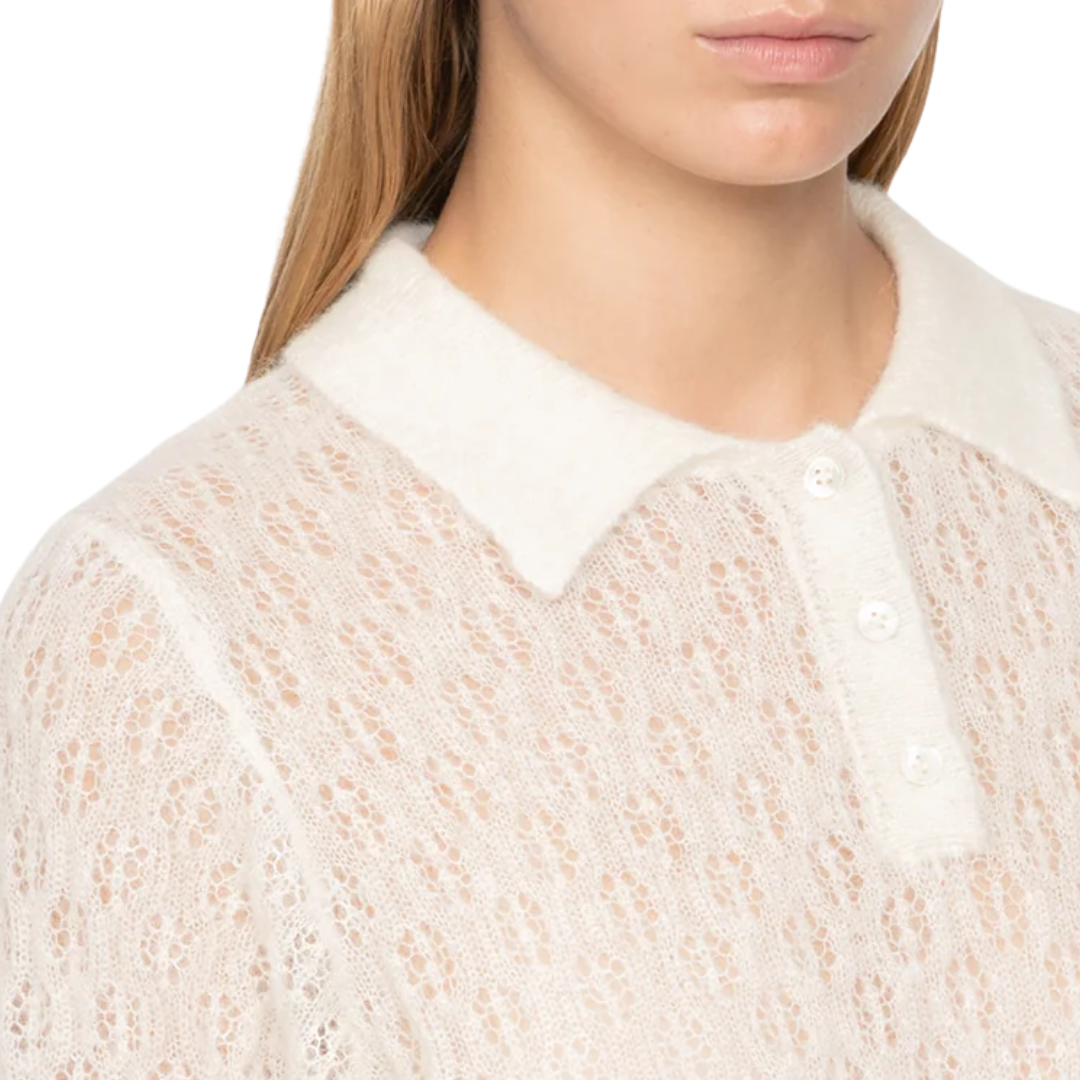 Teagan S/S Sweater in Cream