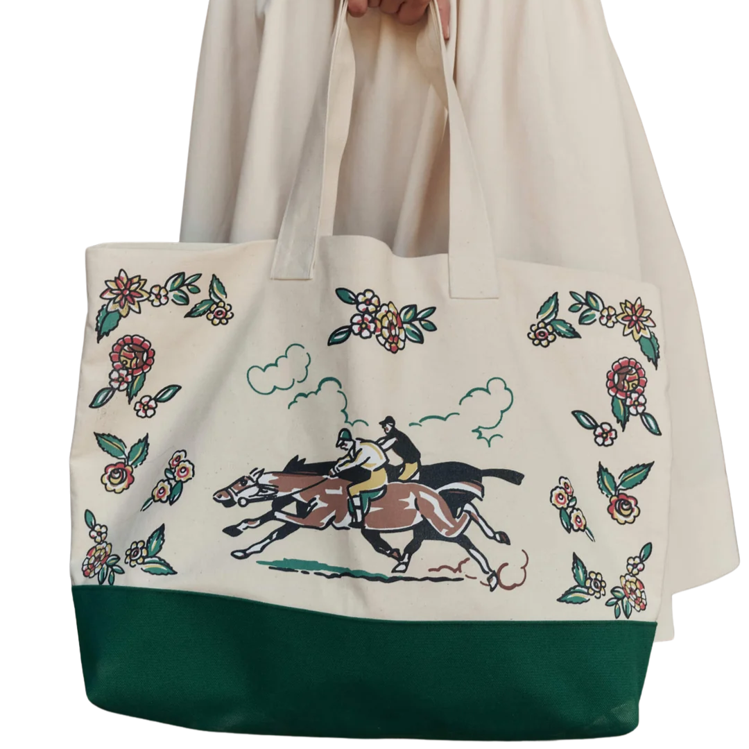 The Derby Tote in Cream