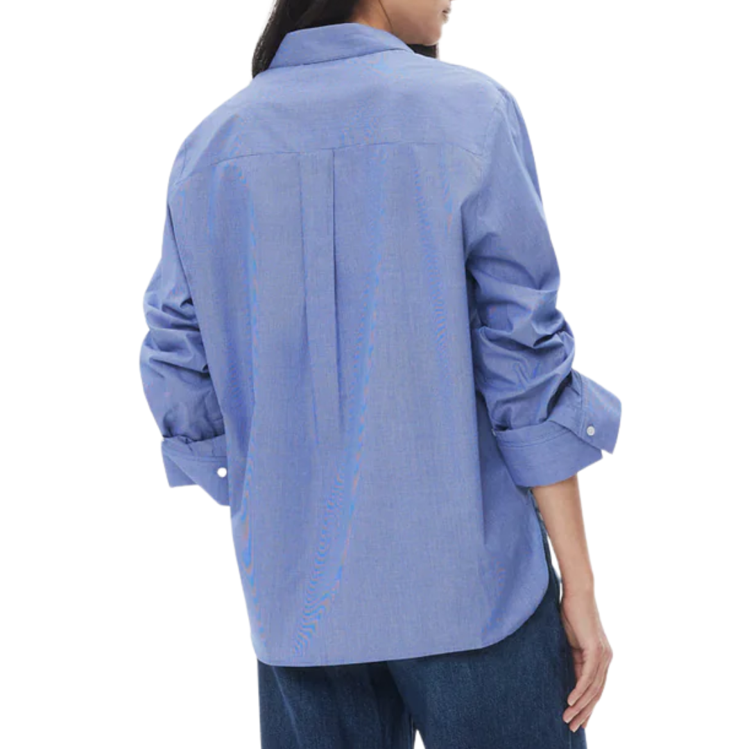 Next Morning Shirt in White/Navy
